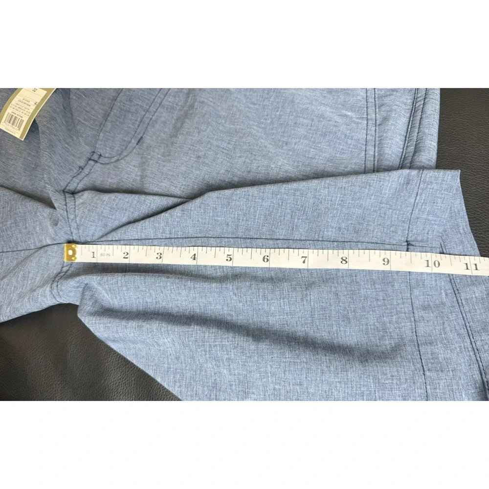 Goodfellow & Co Mens 32 Hybrid Swim Shorts Blue Heather Stretch Trunk 10.5 In.